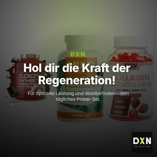 Regenerations-Set: Scitec 100% + ProFuel MULTI + FGN Kollagen 60 – Clean Showcase Plus