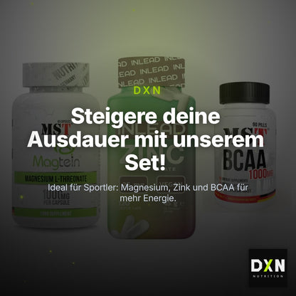 Ausdauer-Set: MST Magnesium + INLEAD Zink + MST BCAA 1000 – Clean Showcase Plus