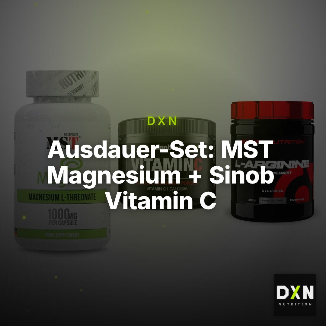 Ausdauer-Set: MST Magnesium + Sinob Vitamin C + Scitec Arginin – Clean Showcase Plus