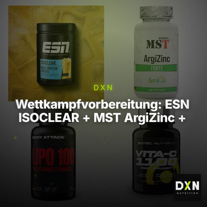 Wettkampfvorbereitung: ESN ISOCLEAR + MST ArgiZinc + 2 weitere – Clean Showcase Plus