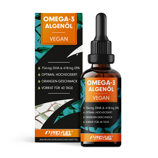 Grundversorgung: ProFuel MULTI + ProFuel Omega 3 + Sinob Vitamin – ProFuel Omega 3 Algenöl Tropfen 100ml