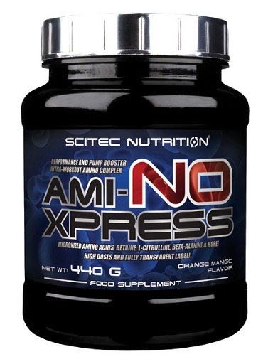 Masseaufbau für Fortgeschrittene: Kevin Levrone Anabolic + 3 weitere – Scitec Ami-NO Xpress 440g (Orange-Mango)
