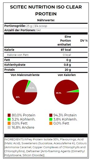 Scitec Nutrition varumärkestrio: IsoClear + Kreatin + 1 till - Scitec IsoClear Protein 1025g (blåbär)