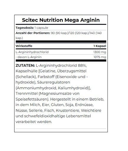 Trainings-Set: Psycho Pharma Edge of Insanity + Scitec Mega Arginine – Scitec Mega Arginine 90 Kapsel