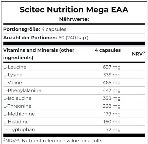 Scitec Nutrition Marken-Großset: Anabolic Iso+Hydro + 4 weitere – Scitec Mega EAA 240 Kapseln