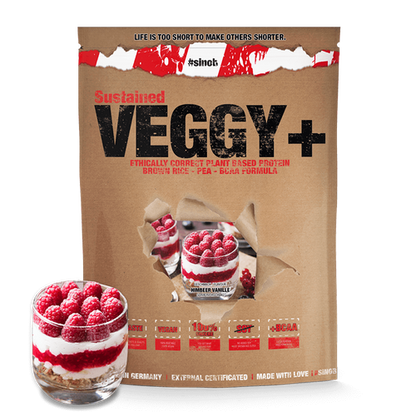 Schokolade Geschmacks-Duo: Sinob VEGGY + VEGAN + 2× Weider Whey Wafer – Sinob VEGGY + VEGAN PROTEIN 900G (Chocolate Brownie)