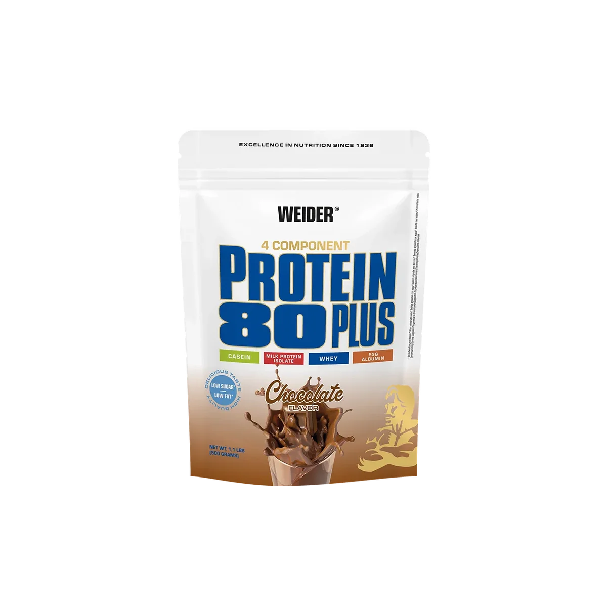 Schokolade Sorten-Großset: Kevin Levrone + Weider Protein + 2 weitere – Weider Protein 80 Plus 500g (Schoko)